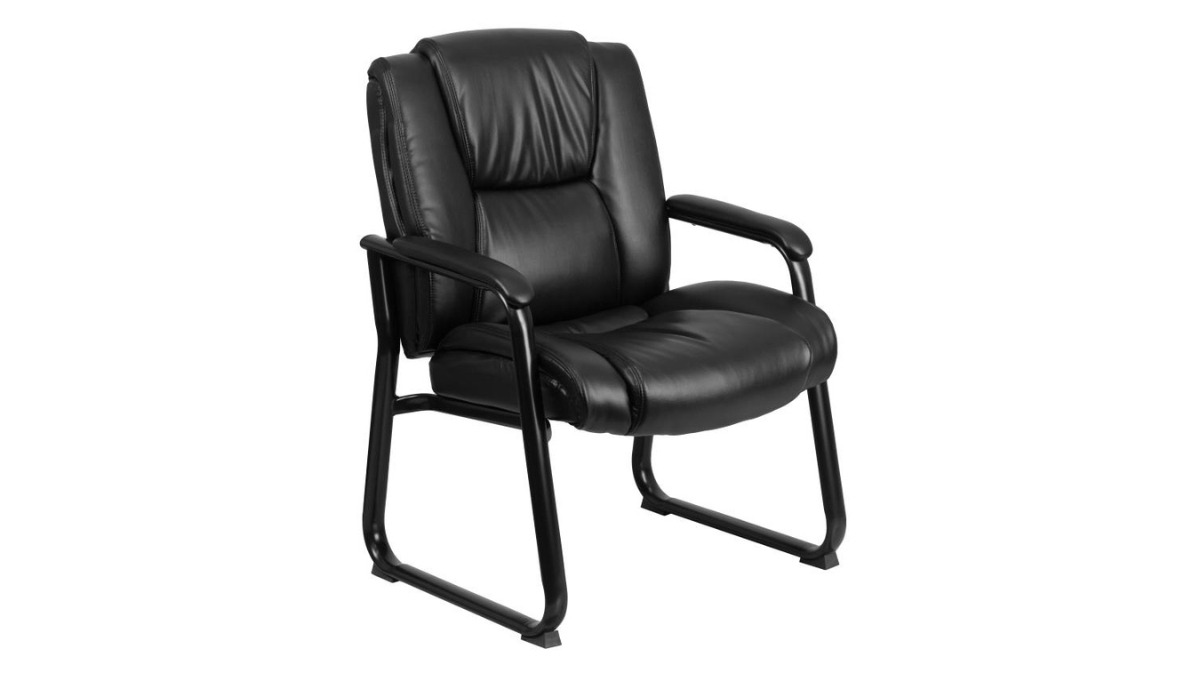 Skyline Decor Black LeatherSoft Side Chair