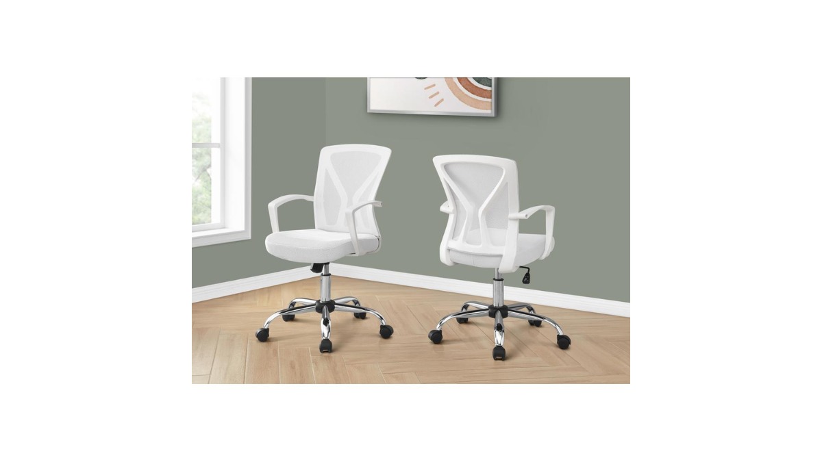 Trio Supply House Office Chair: Chrome Base On Castors