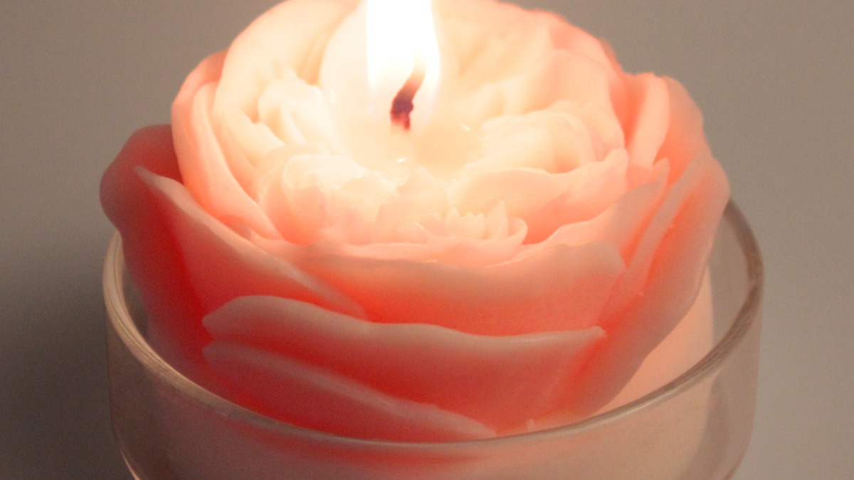 Lamp Depot Handmade Austin Rose Candle
