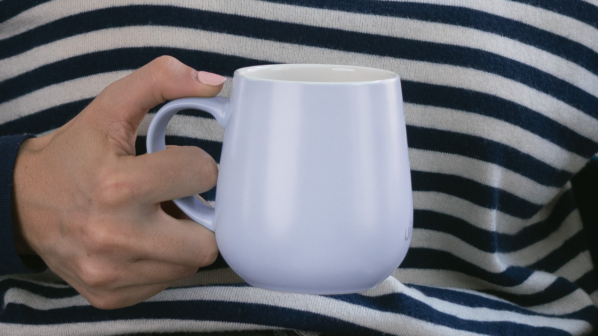 Brand New OHOM Ui Fine Ceramic Self-Heating Mug - Beige