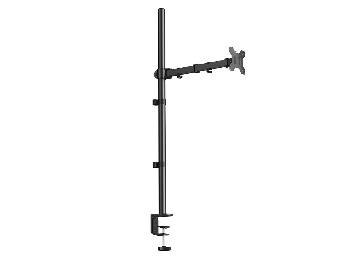ErgoAV Motion Desk Mount With Extended Height: For 1 Monitor 13" to 27"
