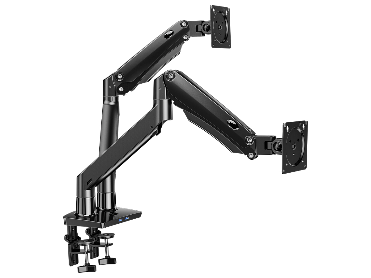 Gas Spring Desk Mount for Dual Monitors 13" to 35"
