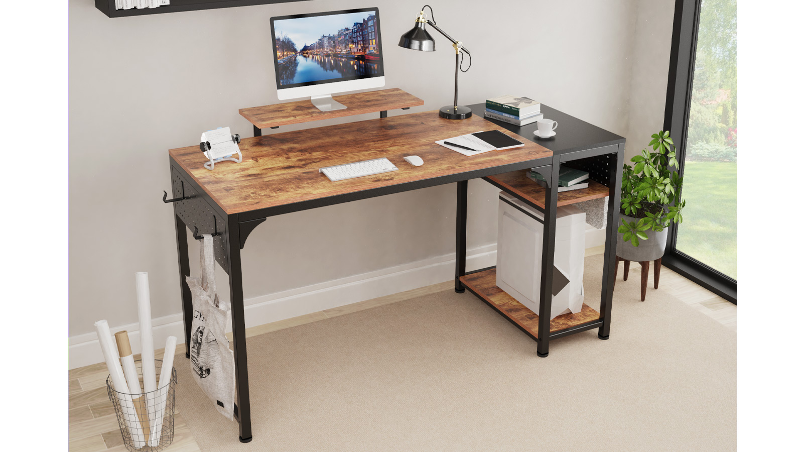 Wooden Office Computer Table, With Storage, 1 Year