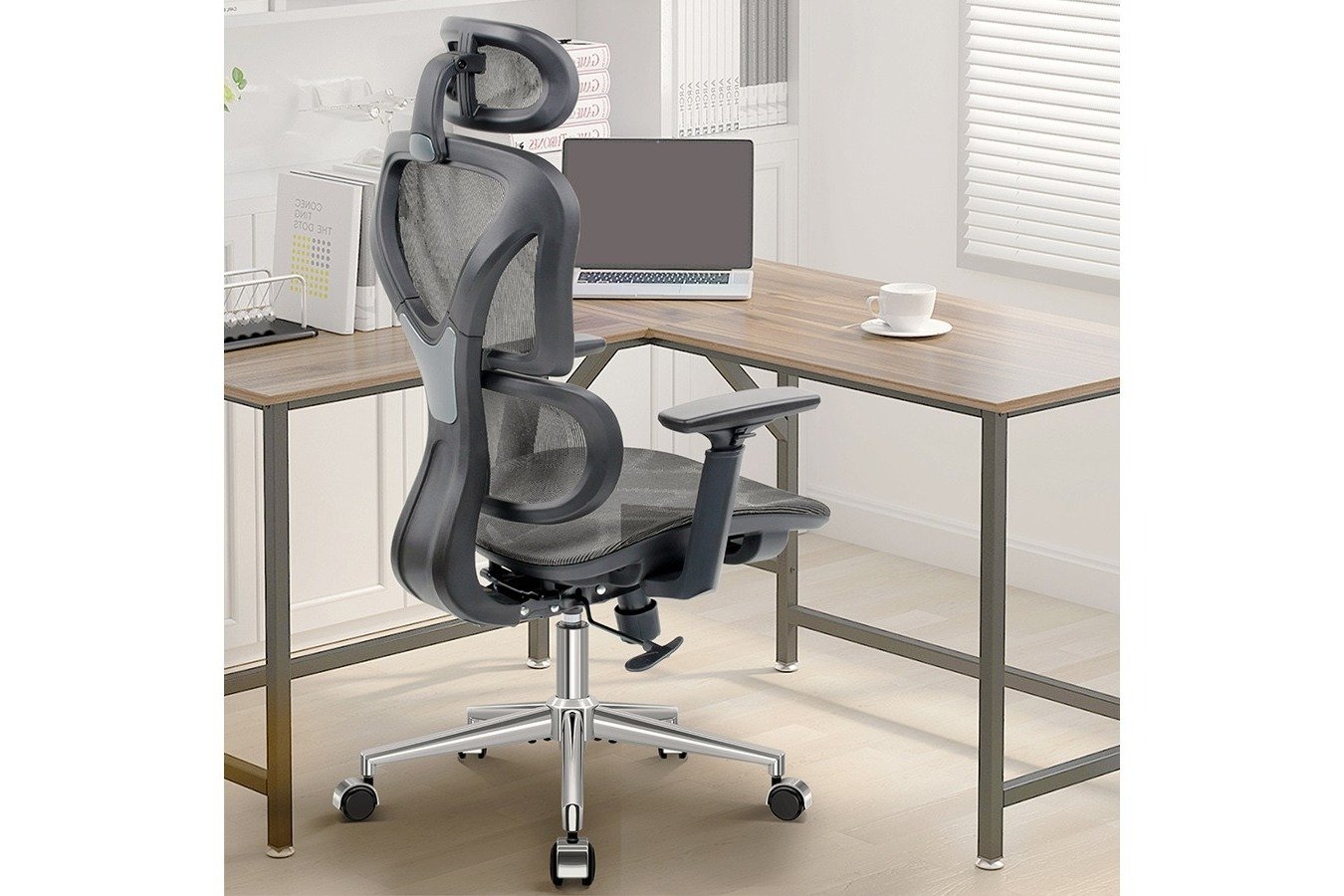 FelixKing Ergonomic Office Chair, Headrest Desk Chair with Adjustable  Lumbar Support, Home Office Swivel Task Chair with High Back and Armrest