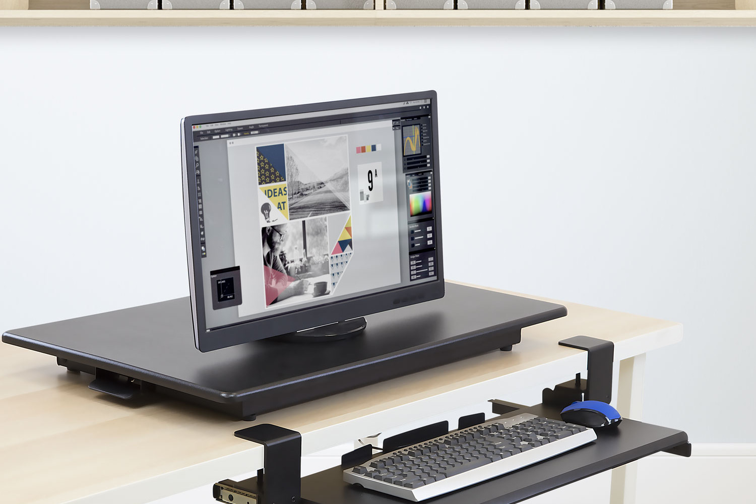 MountIt! Under Desk ClampOn Adjustable Keyboard Tray