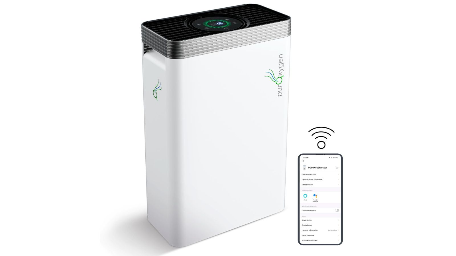 TREBLAB PURO²XYGEN P500 Air Purifier w/HEPA Filter: Air Purifier