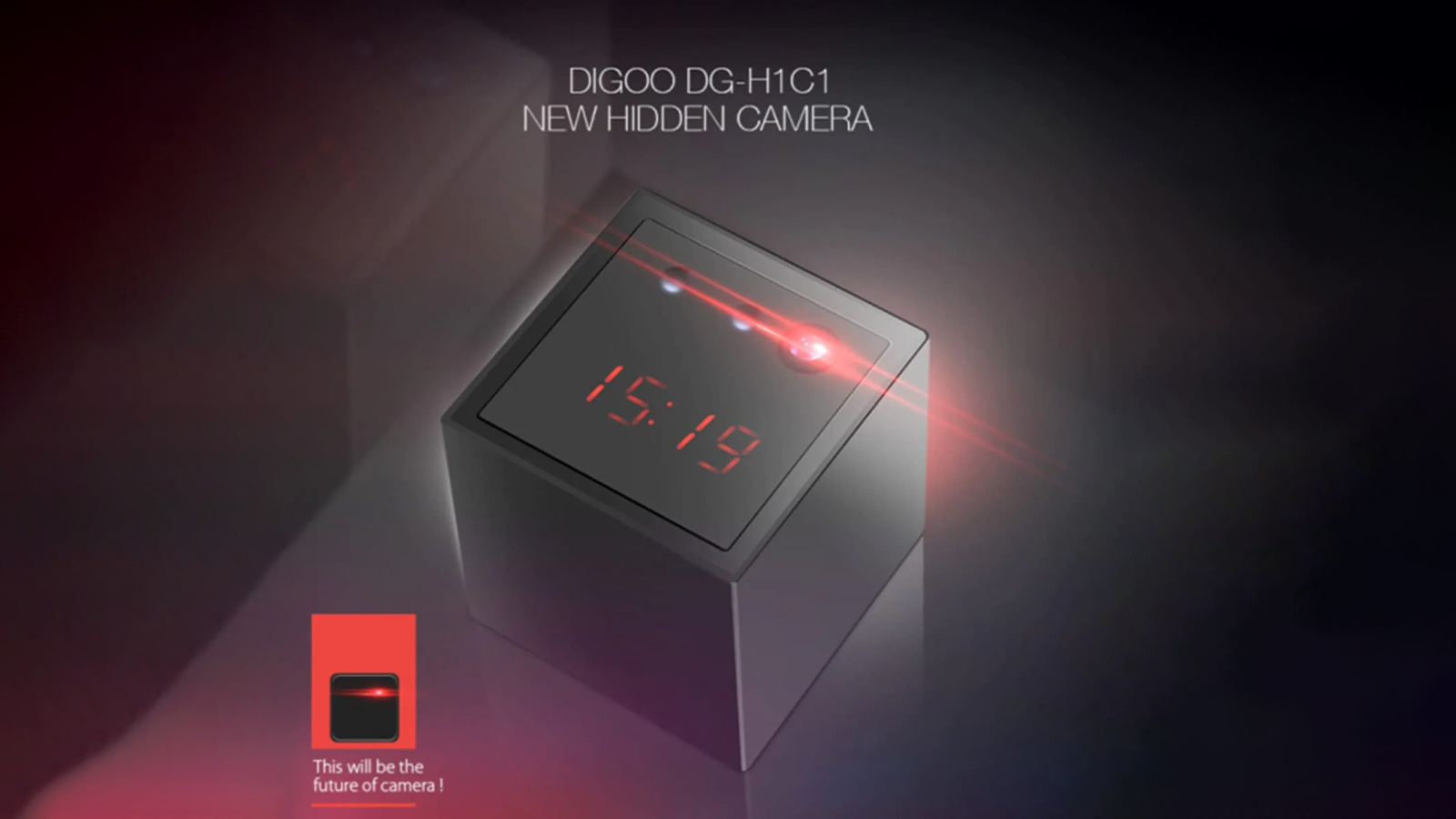 Lizvie Future Home Camera 1080P Clock: Video & Audio Recording