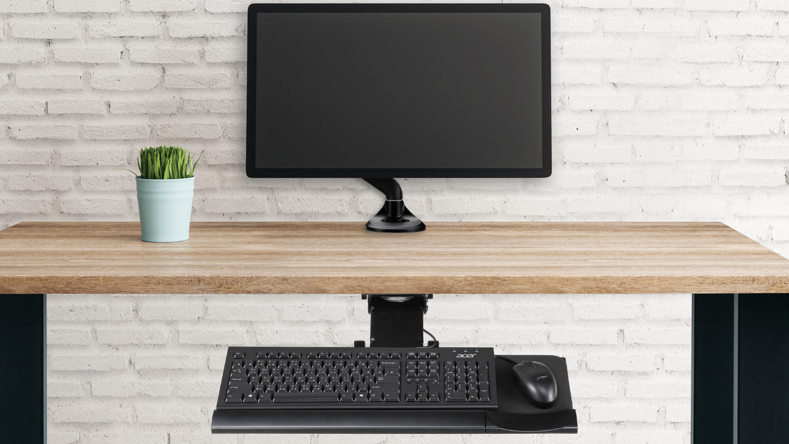 Modernsolid Under Desk keyboard and Mouse Tray: Sliding