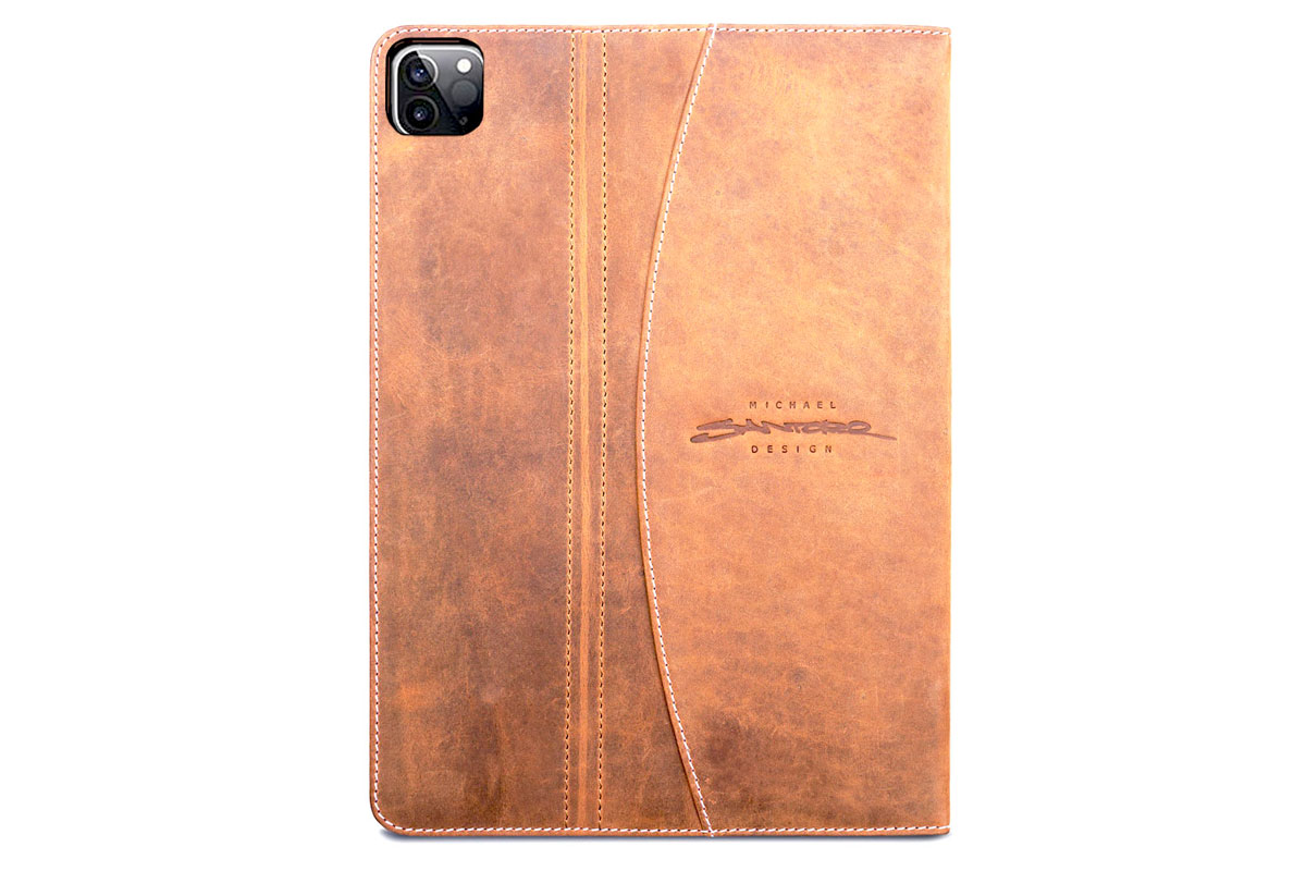 MacCase Premium Leather Gen 5 iPad Pro 12.9 Folio Case - Black