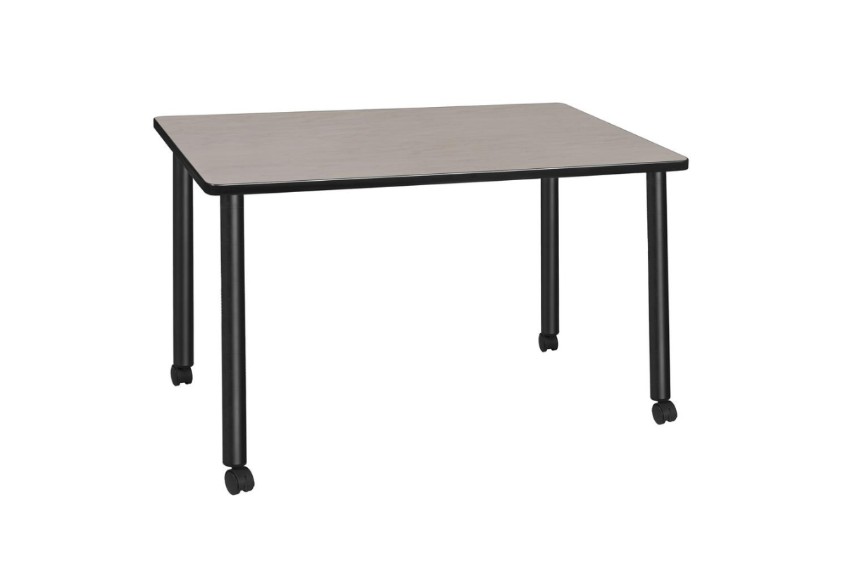 Trio Supply House 48 x 24 in: Mobile Desk- Maple Top