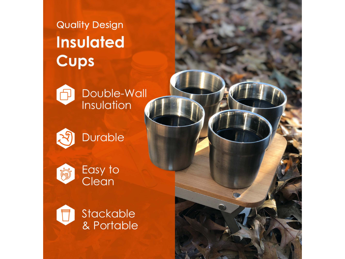 Insulated Stainless Steel Cups Camping Stoves & Gear Store