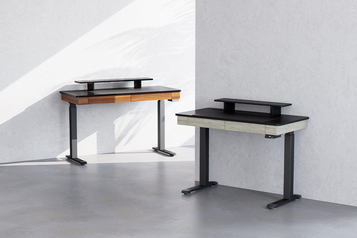 EUREKA ERGONOMIC Standing Desk: Double Drawers and Hutch