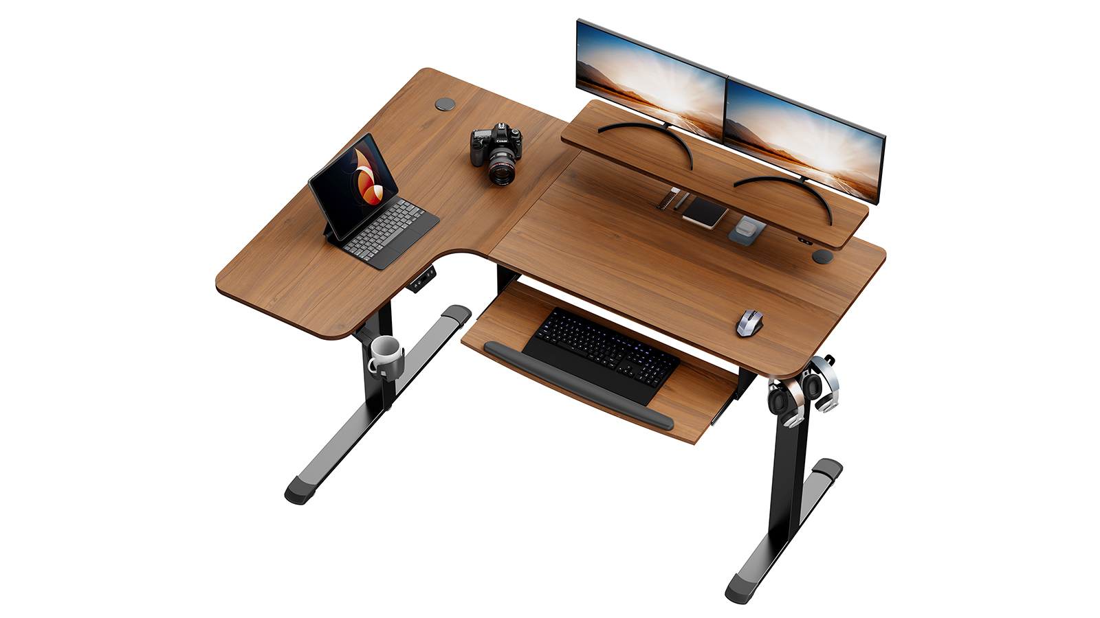 Eureka Electric Standing Desk With Key board tray and Monitor Stand