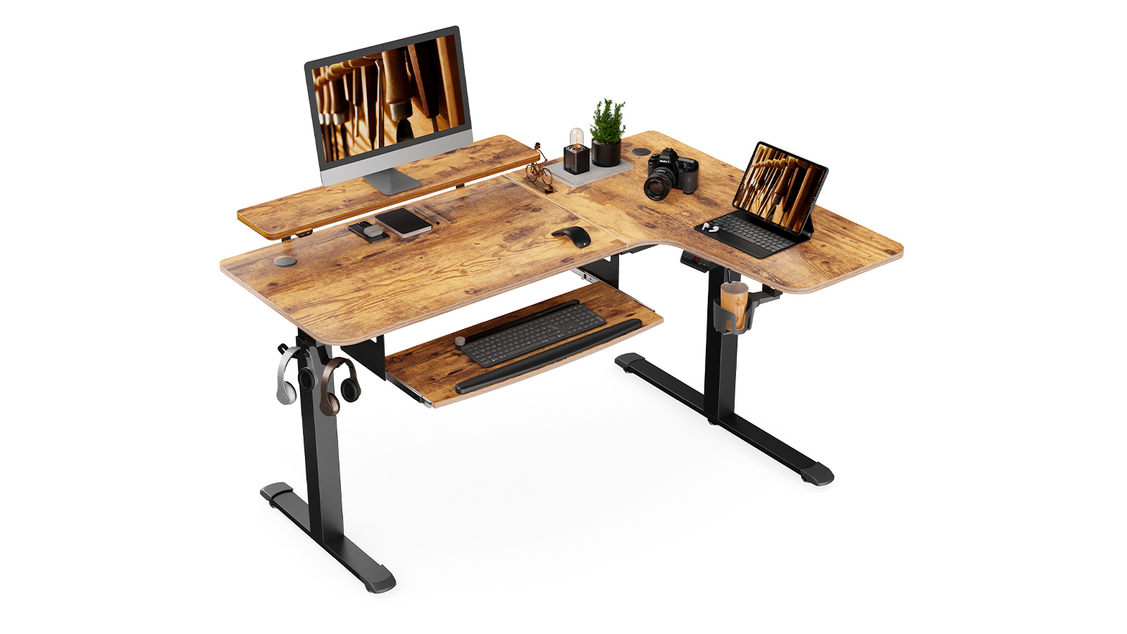 Eureka Electric Standing Desk With Key board tray and Monitor Stand