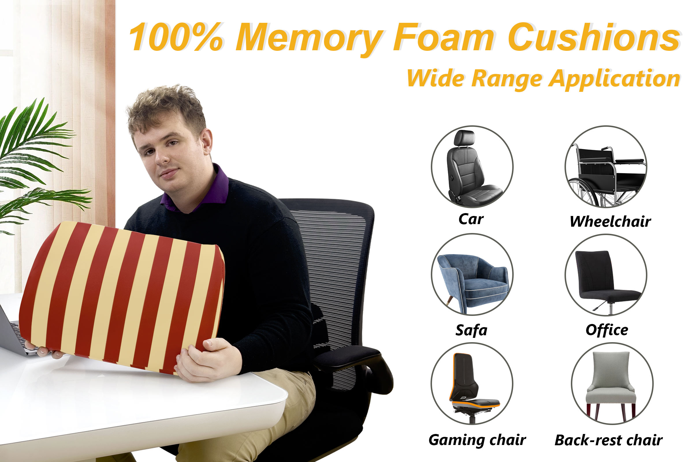  Lumbar Support Pillow for Office Chair Car, Gaming