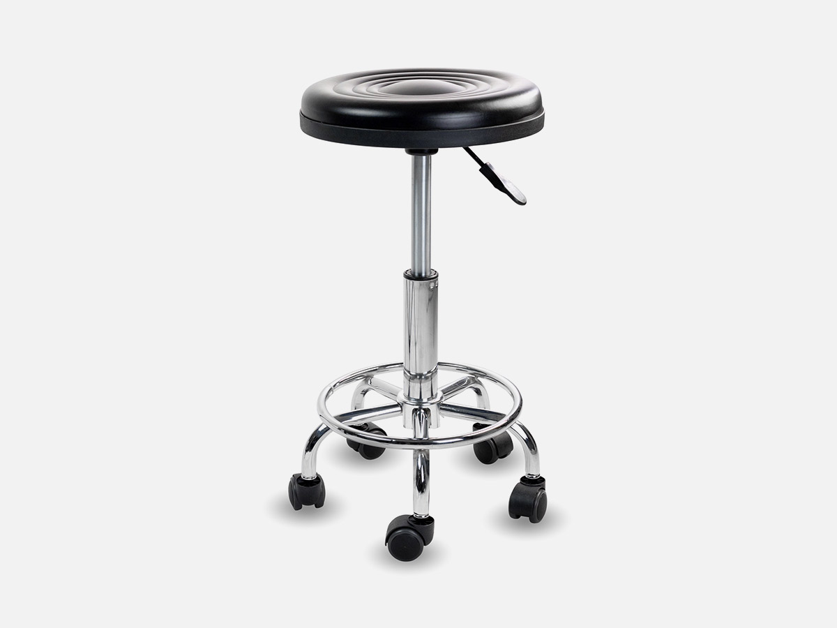 Mount-it! Height Adjustable Stool with Wheels
