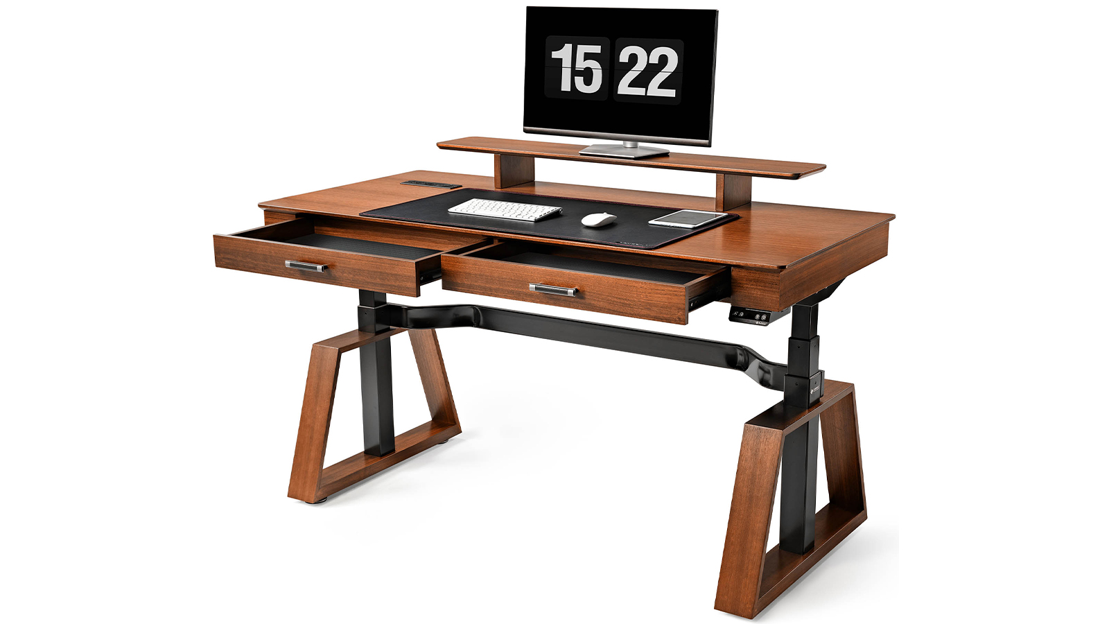 EUREKA ERGONOMIC 63-inch Standing Executive Desk: 2 Drawers