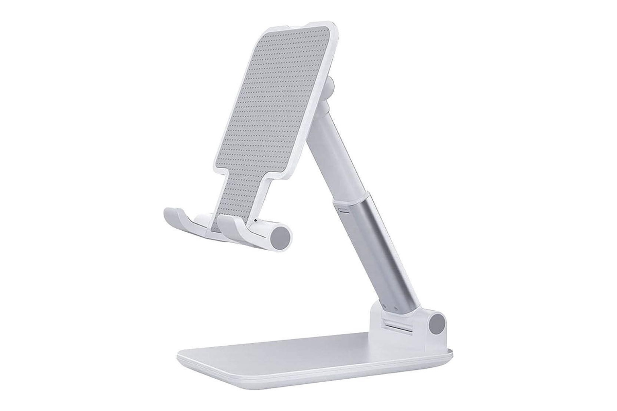 Foldable Stand for Most Cell Phones and Tablets up to 10" - White