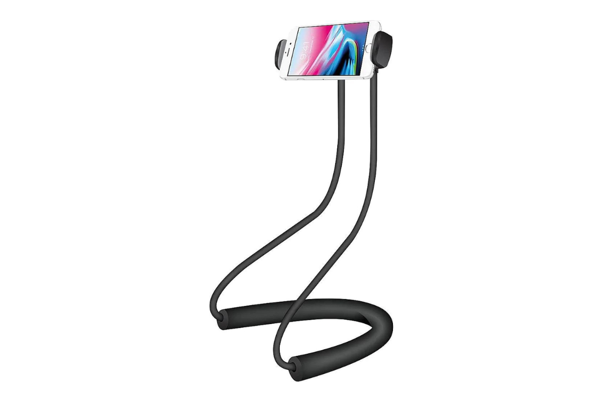 Gooseneck Flexible Holder for Most Cell Phones and Tablets - Black