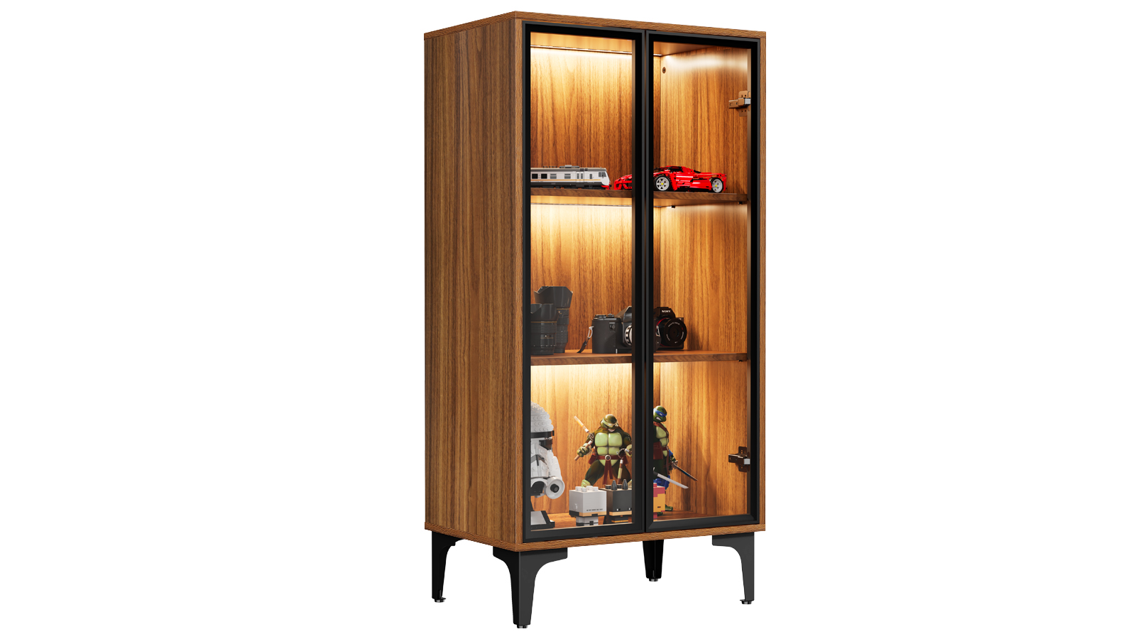 Eureka Ergonomic Display Cabinet with Adjustable Shelves & Interior Light &  Reviews