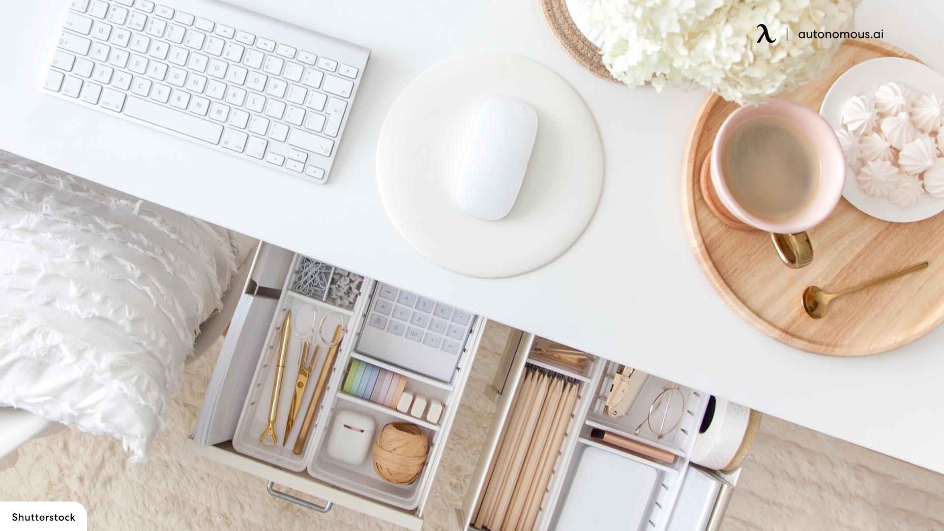 Get Organized with These White Desk with Drawers and Shelves Ideas
