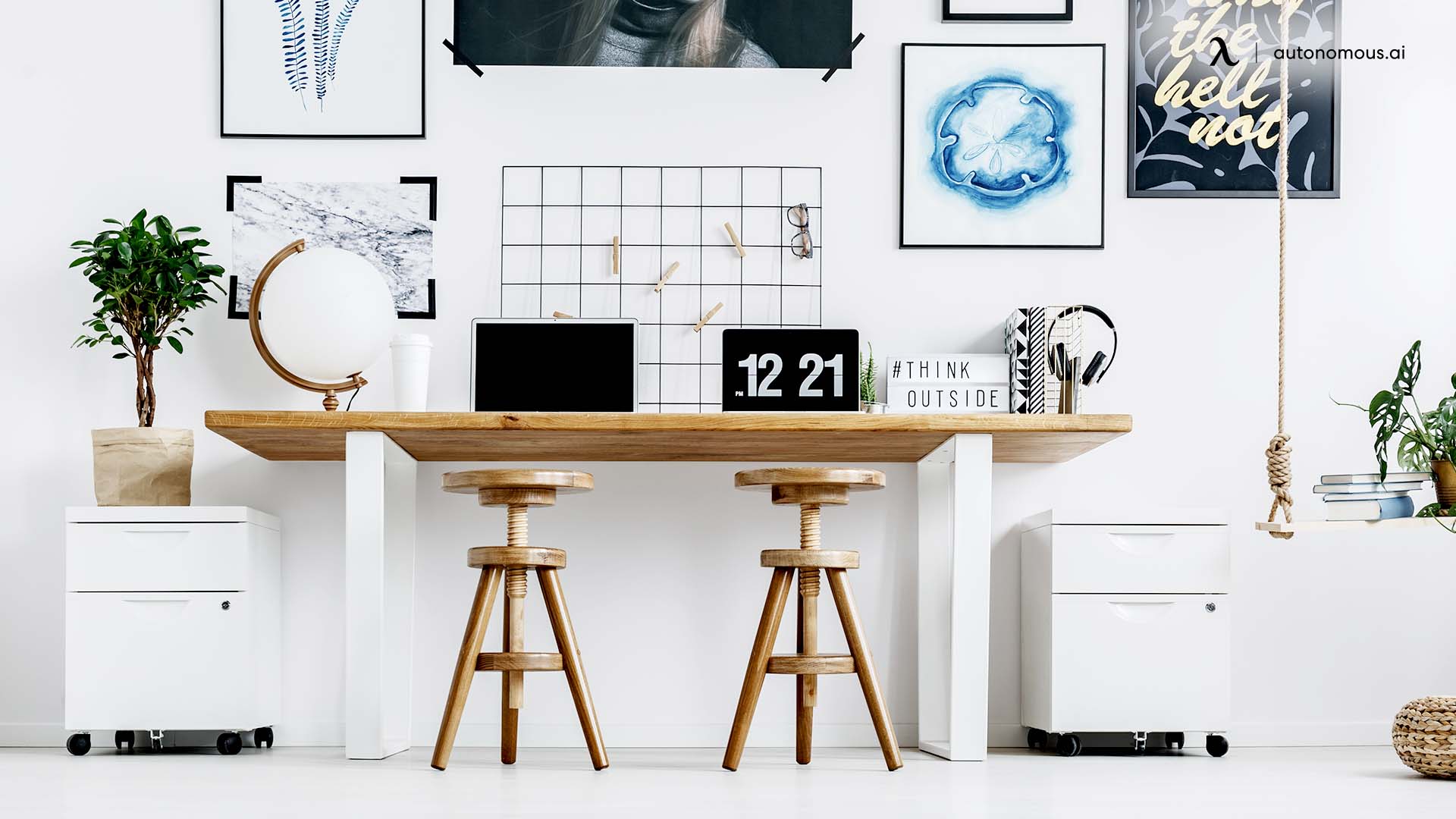 Try This Easy Office Wall DIY Instead Of Wallpaper - Sip & Script