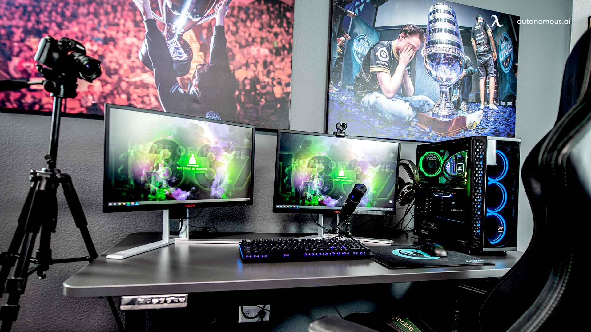 Premium Photo  Gaming desk decor for modern gaming room