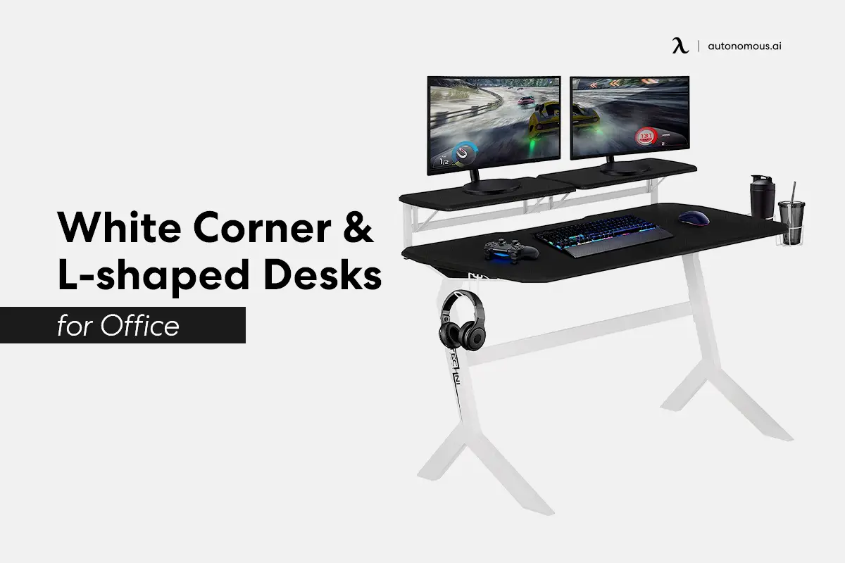 25+ Best White Corner & L-shaped Desks for Office in 2023