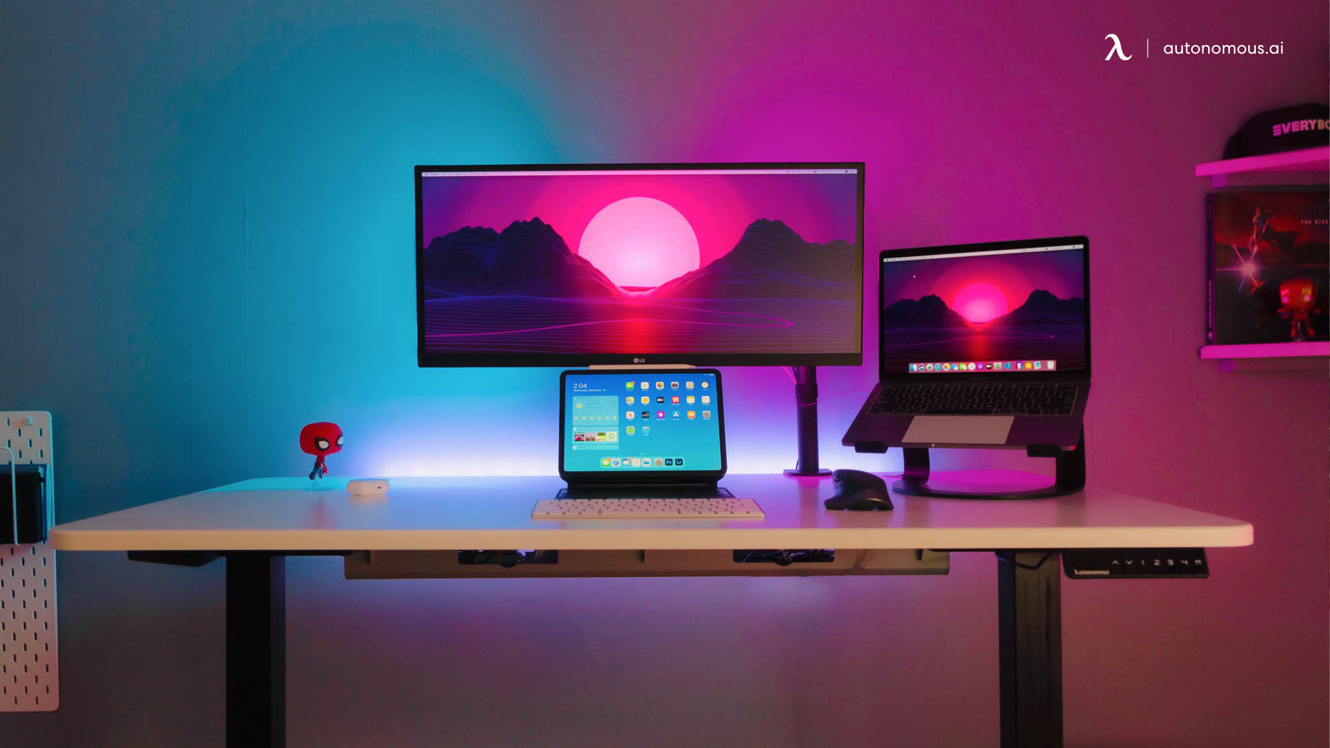 best dual monitor desk setup