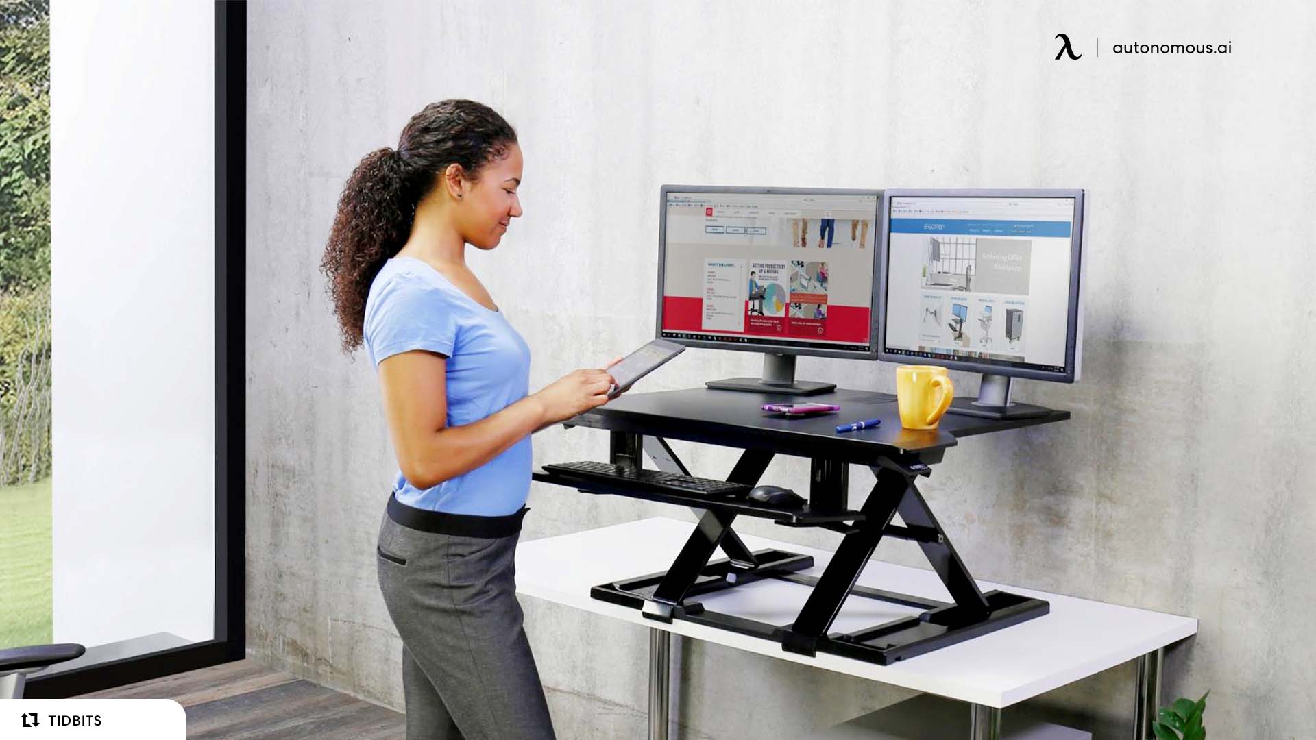 9 Best Standing Desk Converters with a Dual Monitor Mount