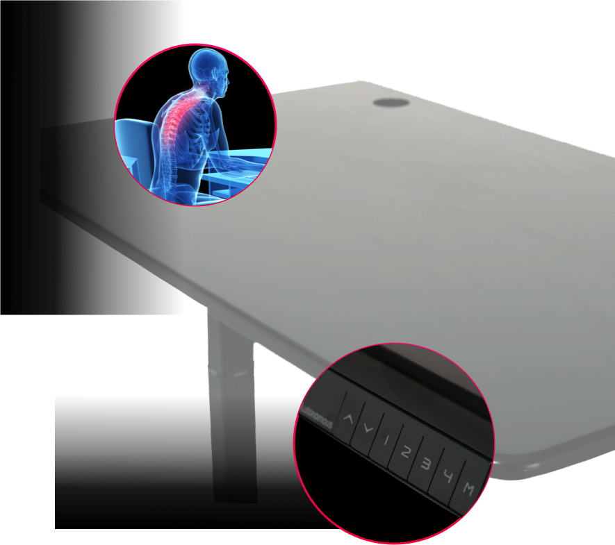 A gaming desk that supports 3 monitors, why not?