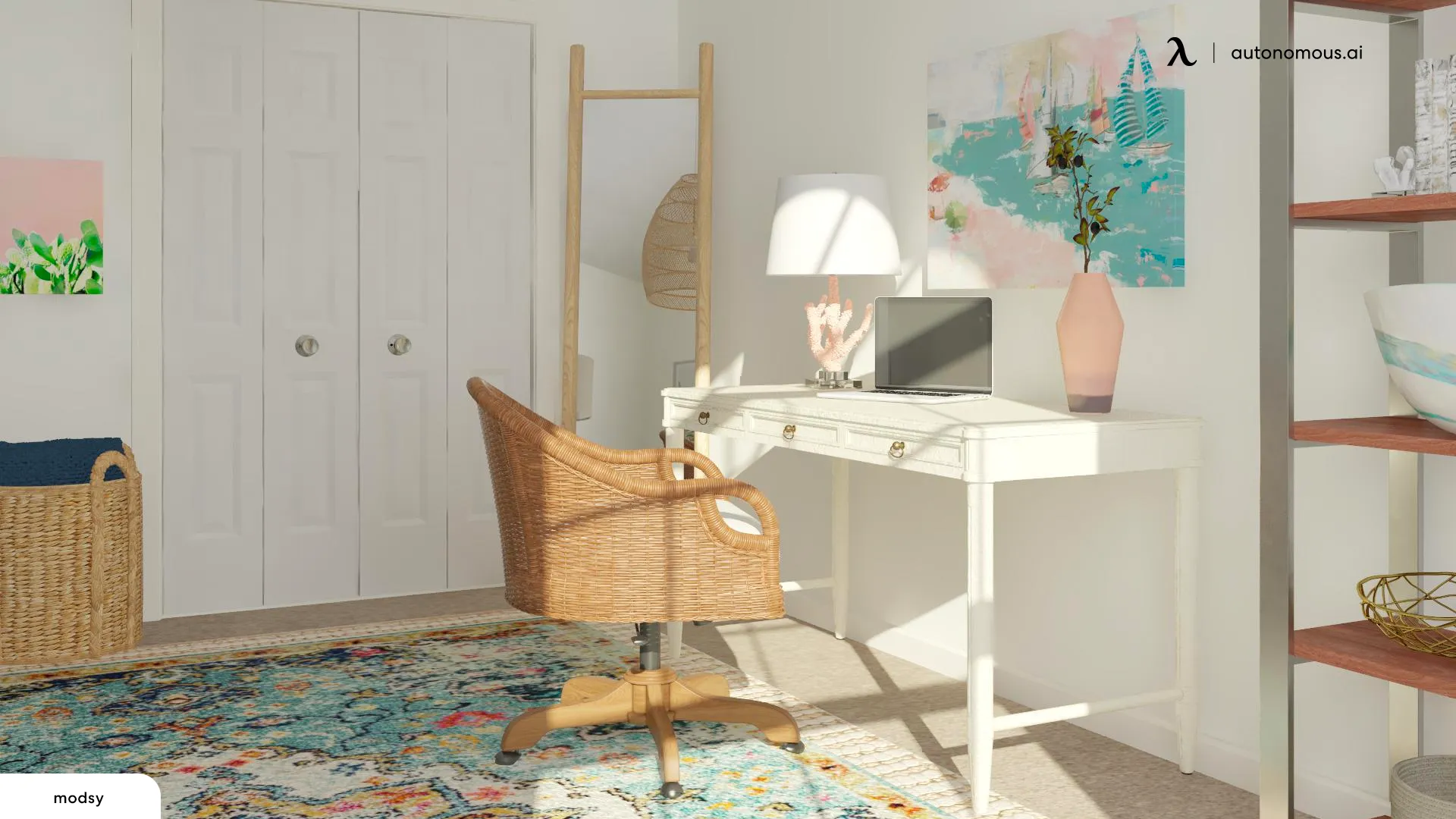 Create a Serene Coastal Vibe in Your Home Office with These Tips