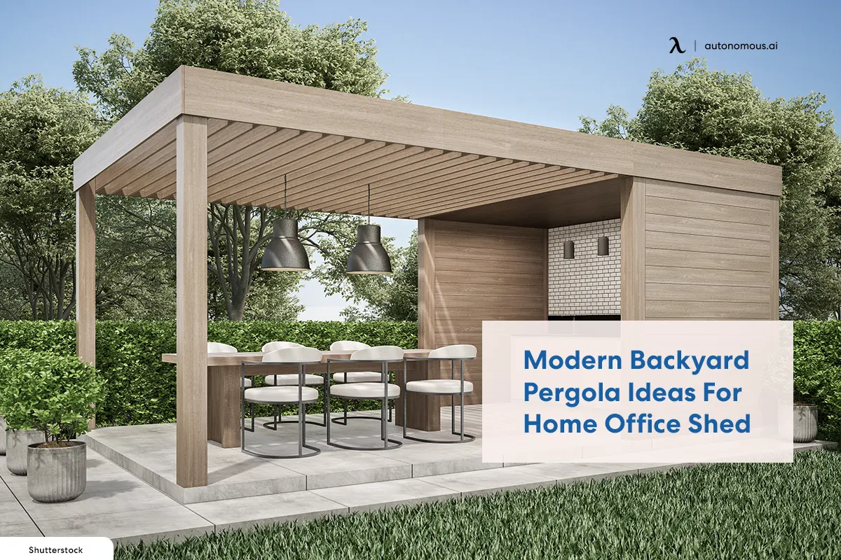 Small Modern Backyard Pergola Ideas For Home Office Shed