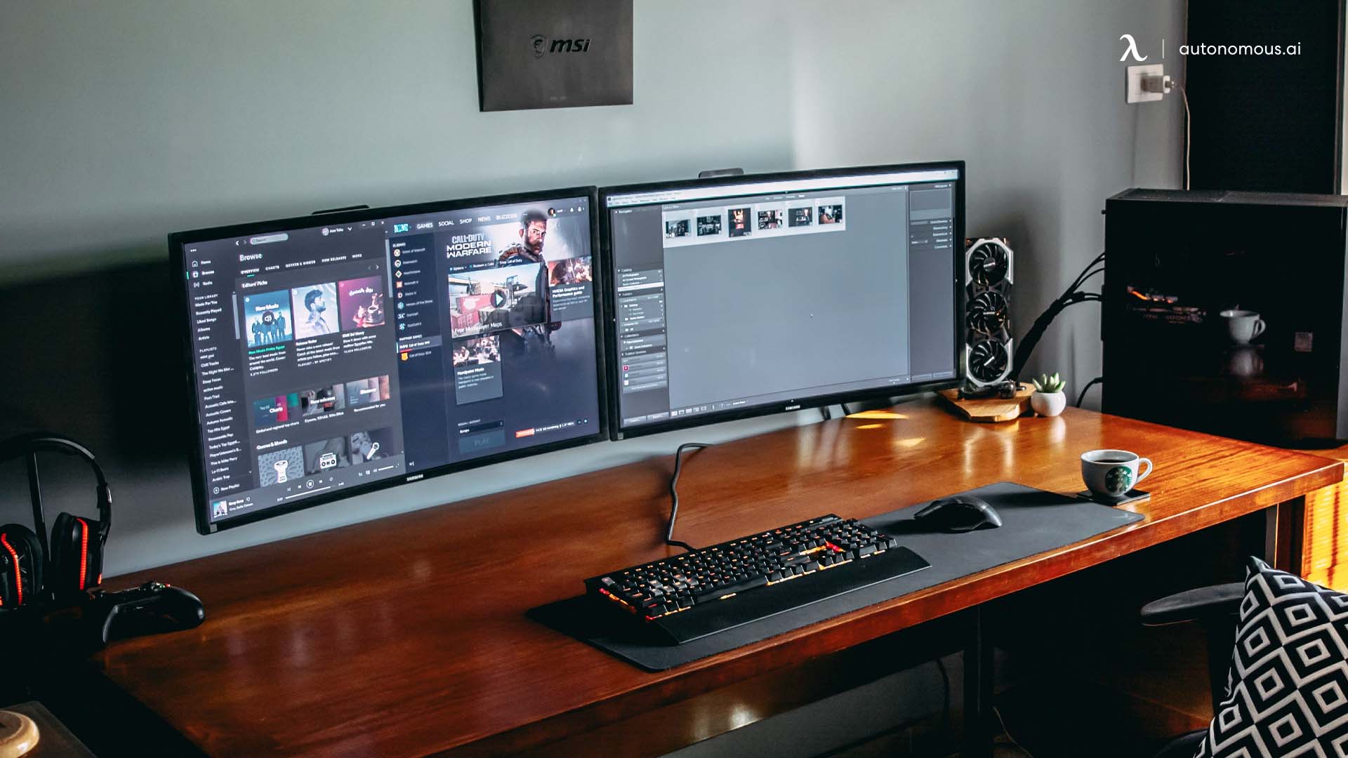 Stunning Home Office Desks for Dual Monitors: 15 Options