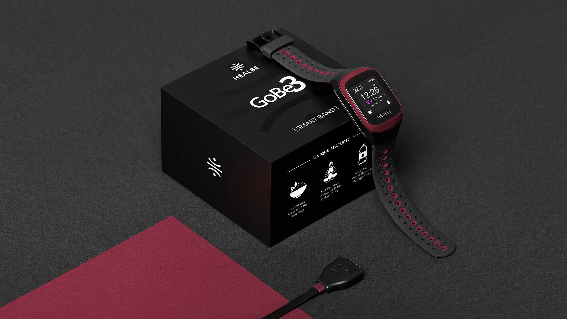 Healbe GoBe3 Smart Fitness Watch - The nutrition-control health band.