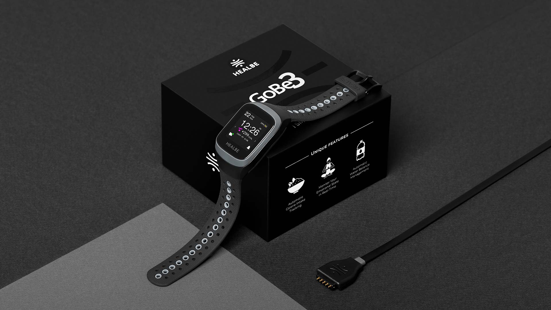 Healbe GoBe3 Smart Fitness Watch - The nutrition-control health band.