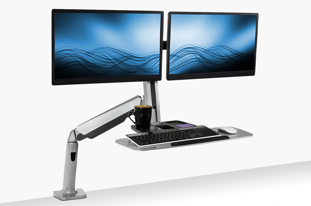 Mount-It! Dual Elevated Workstation by Mount-It!