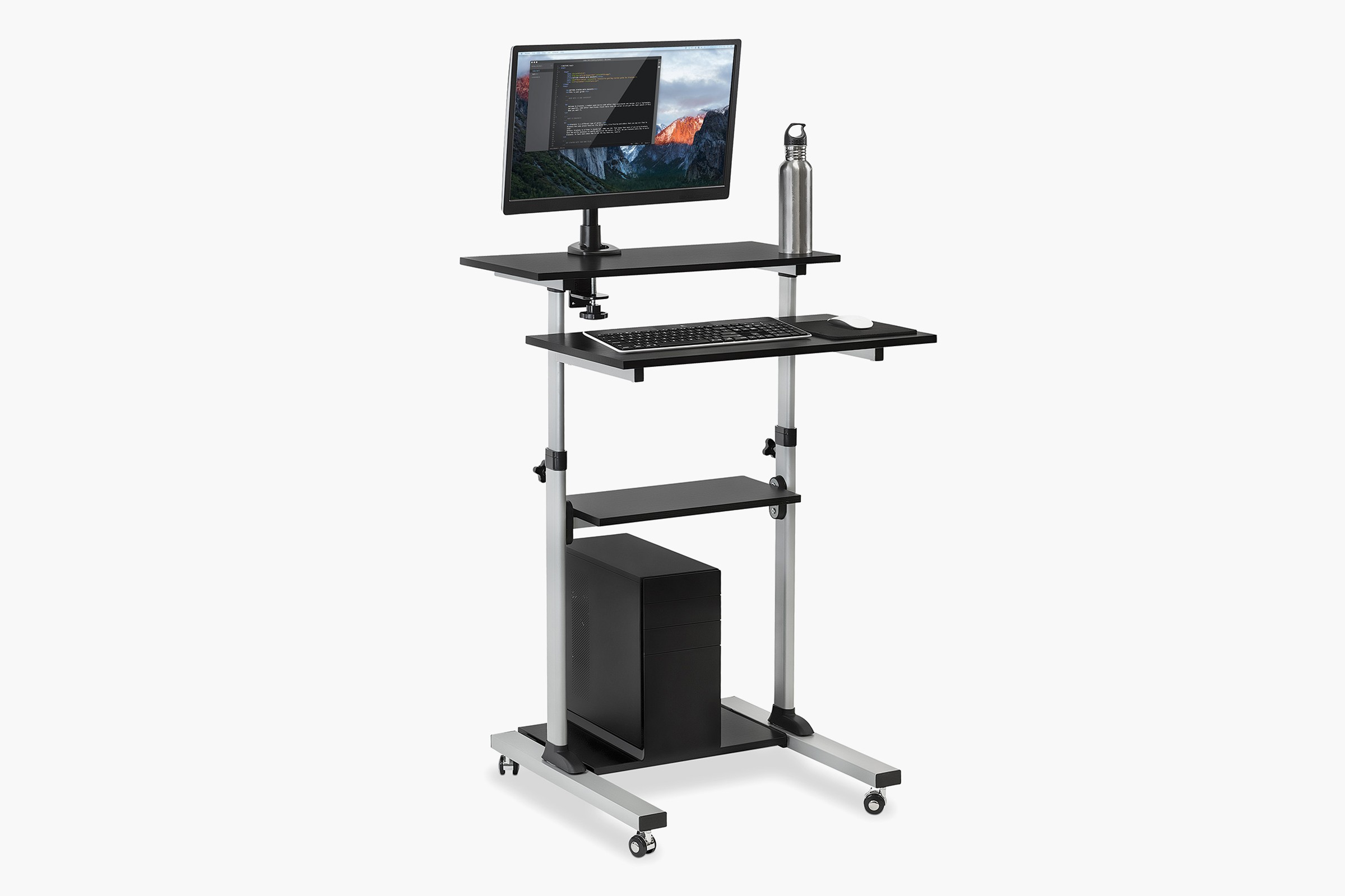 Mount-It! MI-7942 Rolling Computer Work Station with Monitor Mount