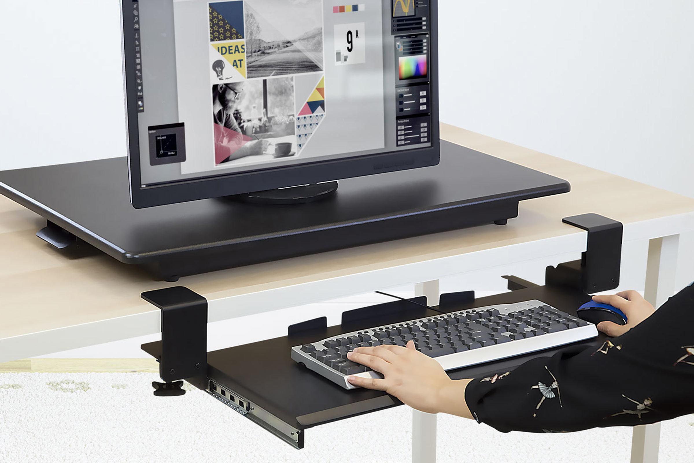 Mount-It! MI-7143 Clamp-On Keyboard Tray