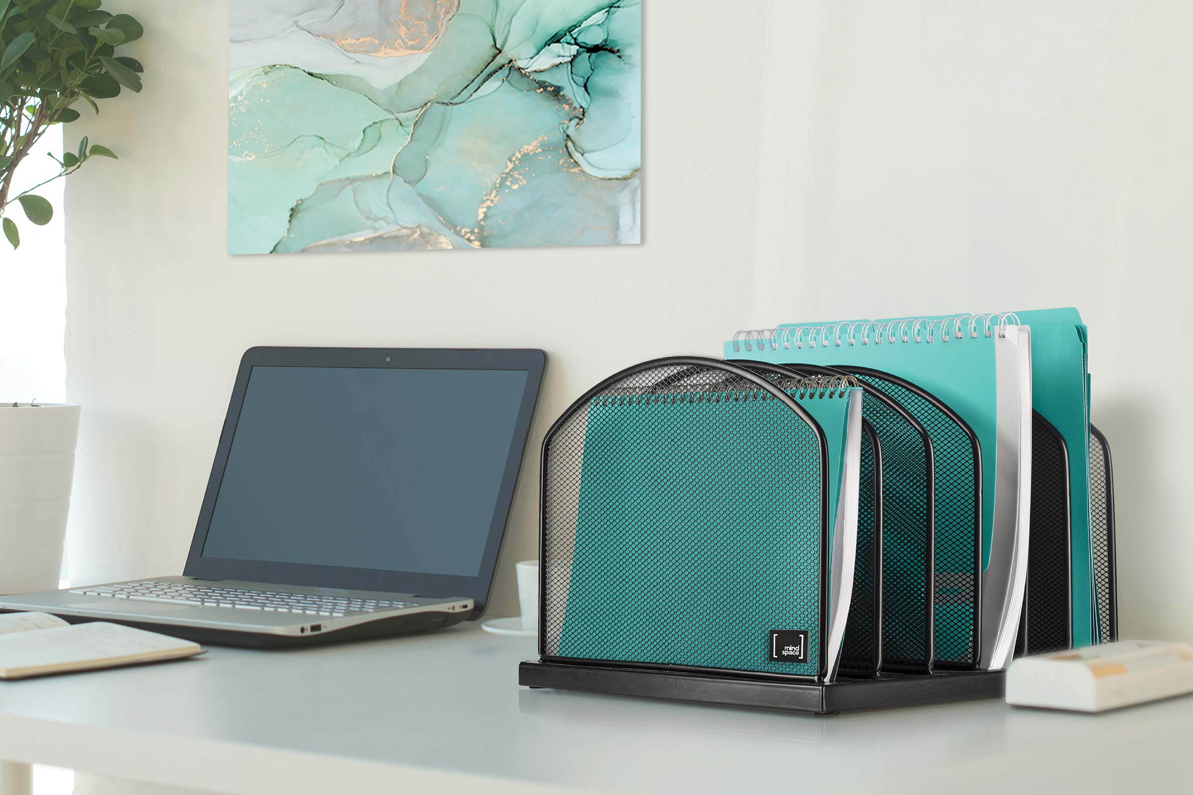 Folder Organizer Adjustable Mesh File Organizer For Desk - 6 Section ...