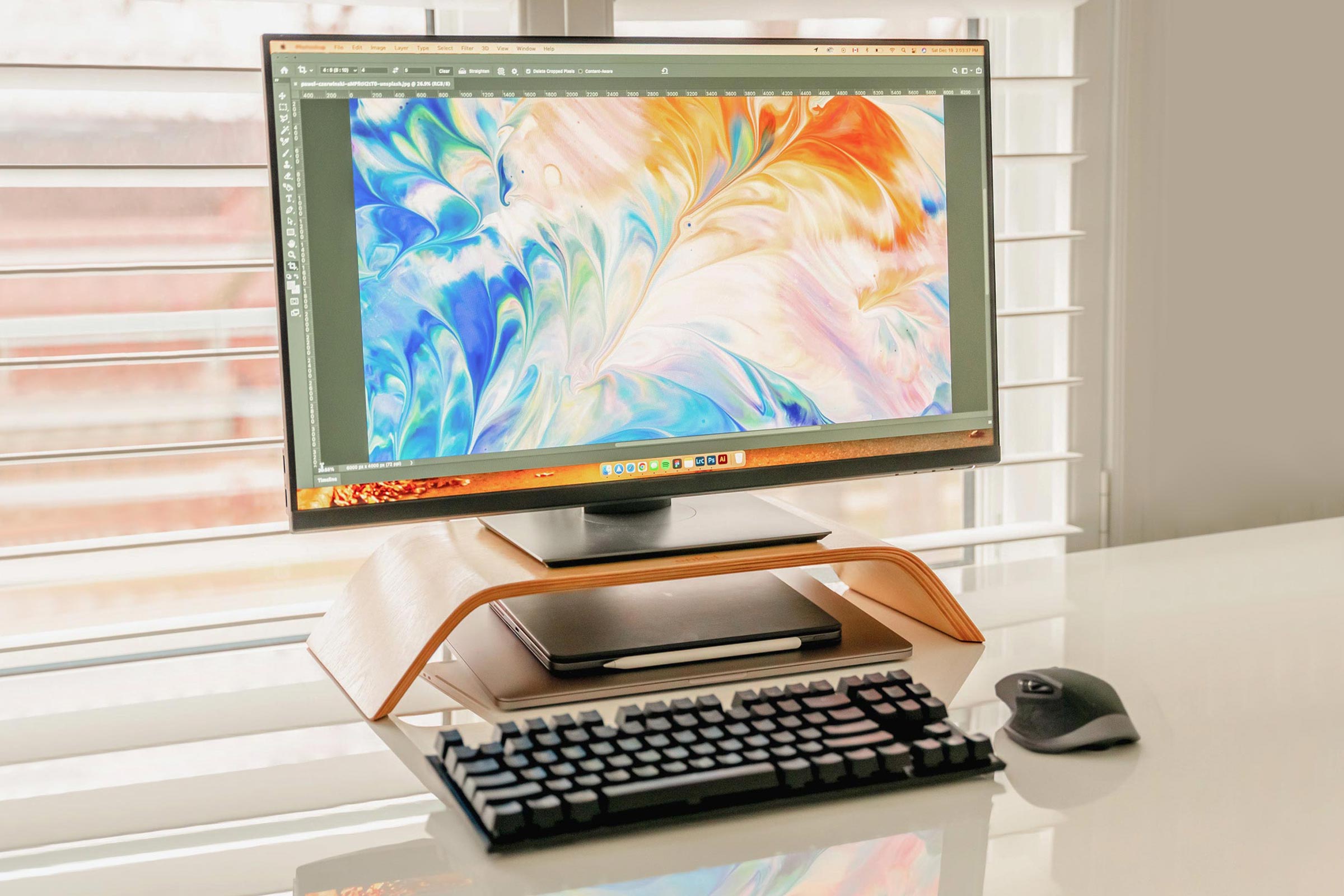 Enkel Studios Monitor Stand: Natural Birchwood