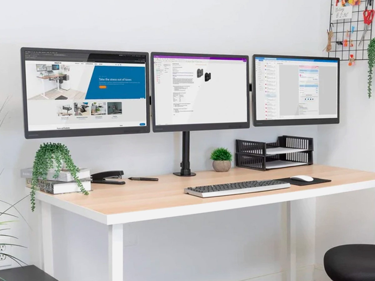 Mount-It! MI-1753 Fully Adjustable Triple Computer Monitor Mount