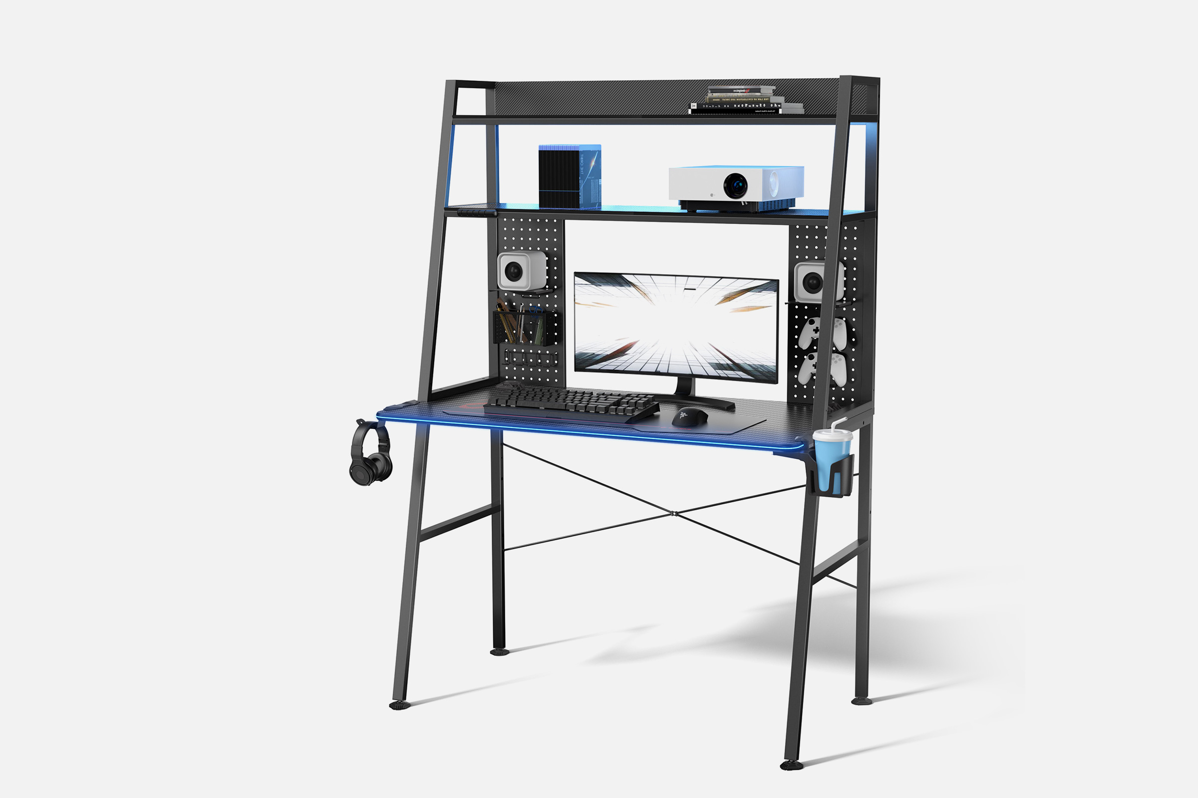 EUREKA Multi-function Ladder Desk: Dual Pegboard