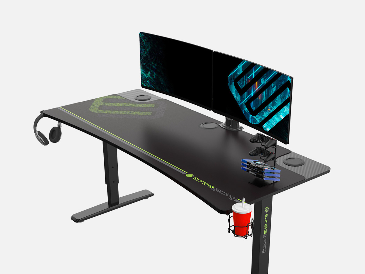 EUREKA ERGONOMIC IM63 Curved Desk: Manual Height Adjustment