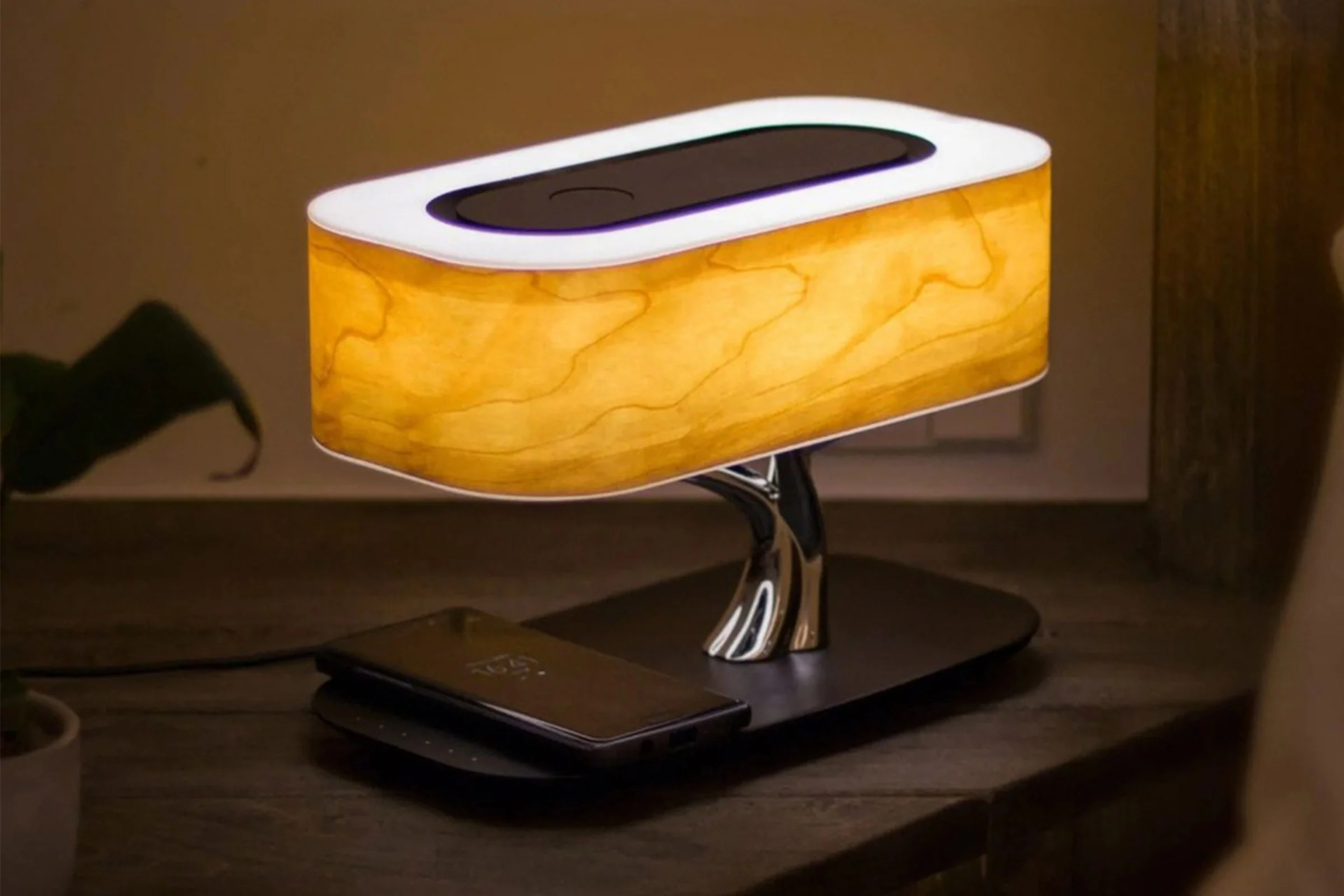 Lamp Depot Tree of Life Table Lamp with Wireless Charger: With Speaker