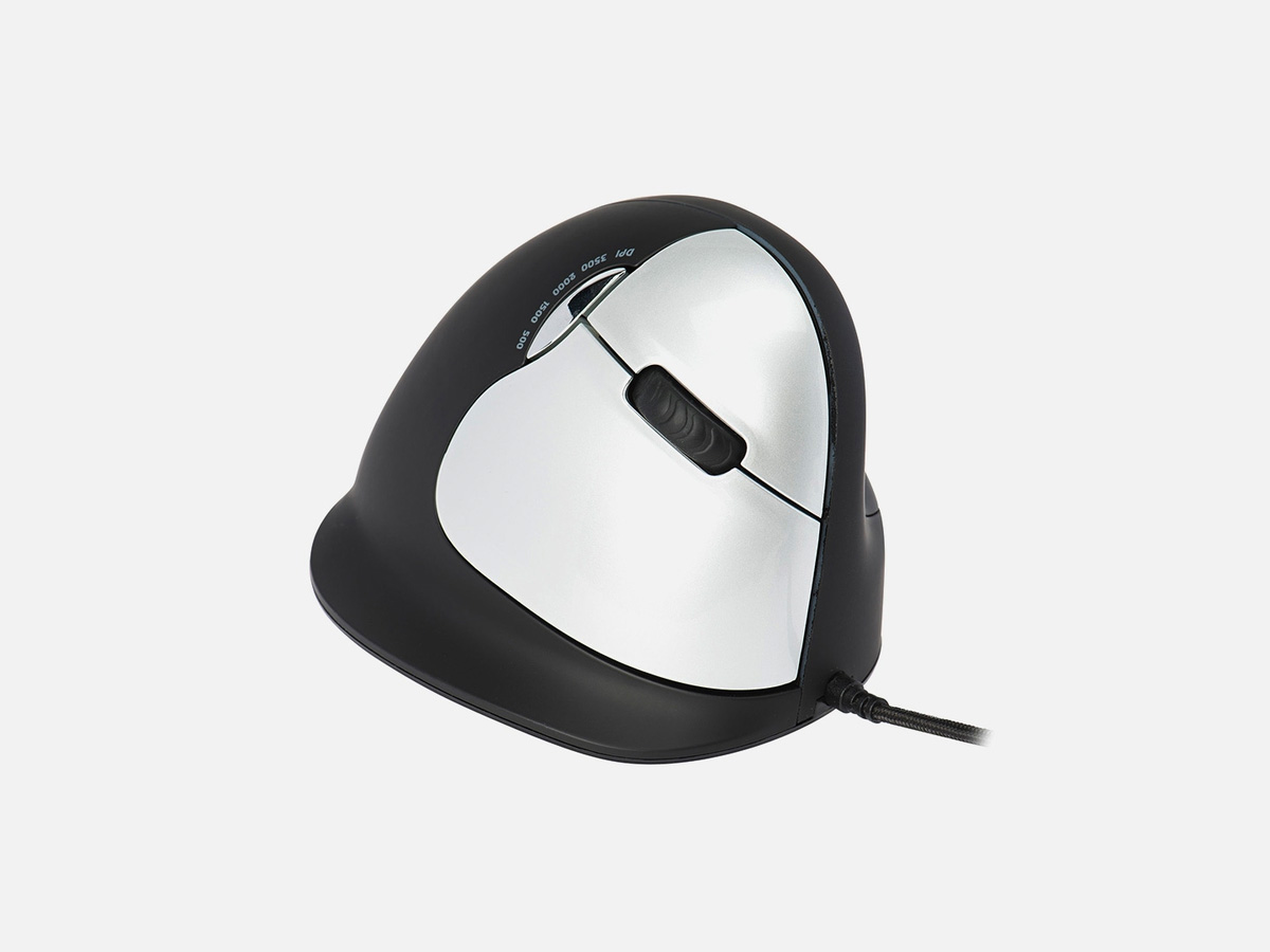USB Wired Vertical Ergonomic Break Mouse, Anti-RSI Software