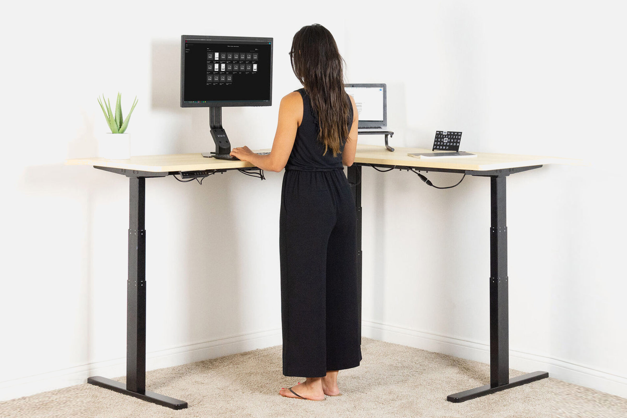 Uncaged Ergonomics L-Shaped Standing Desk