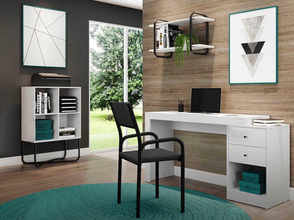 Trio Supply House Modern Geometric Bookcase