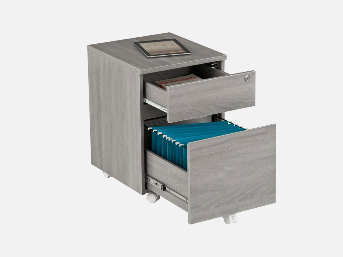 Trio Supply House Rolling 2-Drawer Filing Cabinet