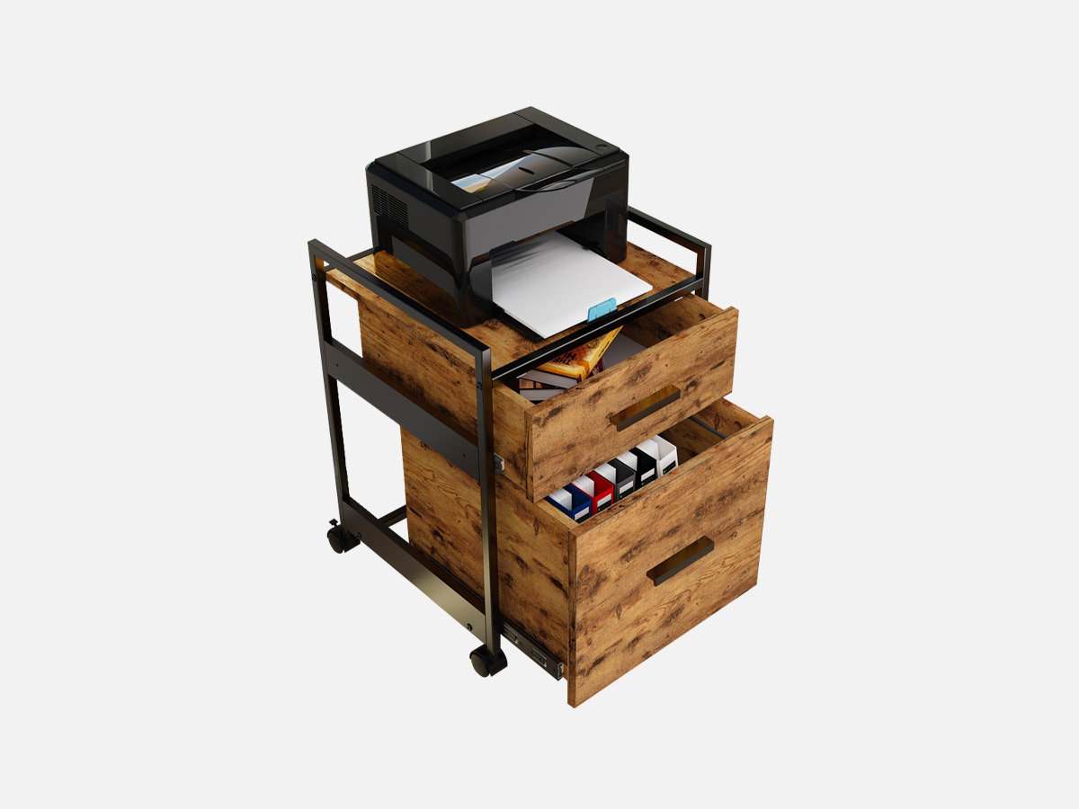 EUREKA ERGONOMIC 2-Drawer Mobile Vertical Filing Cabinet